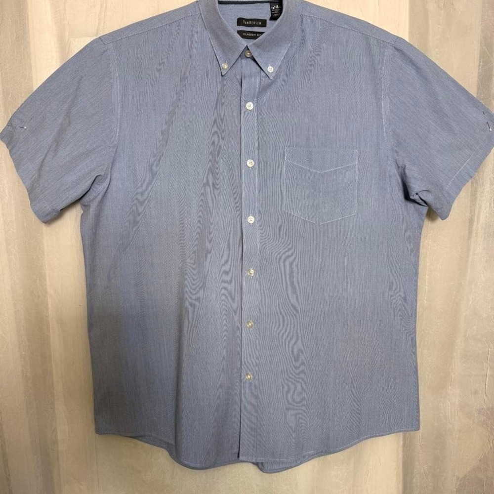 Van Heusen blue button down shirt